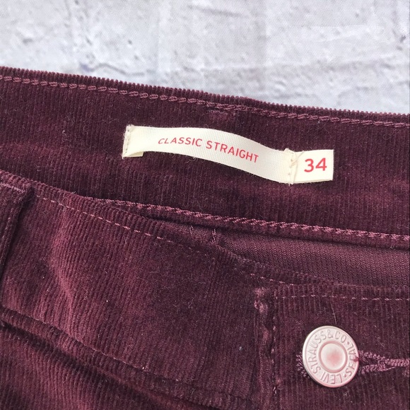Levi’s Classic Straight Corduroy Pants Size:18 - Picture 4 of 5